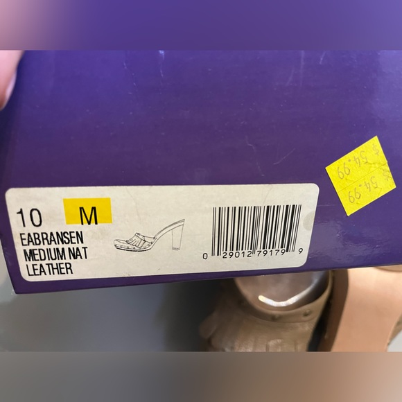 Enzo Angiolini medium natural leather platform mules. Size 10. - Picture 2 of 2